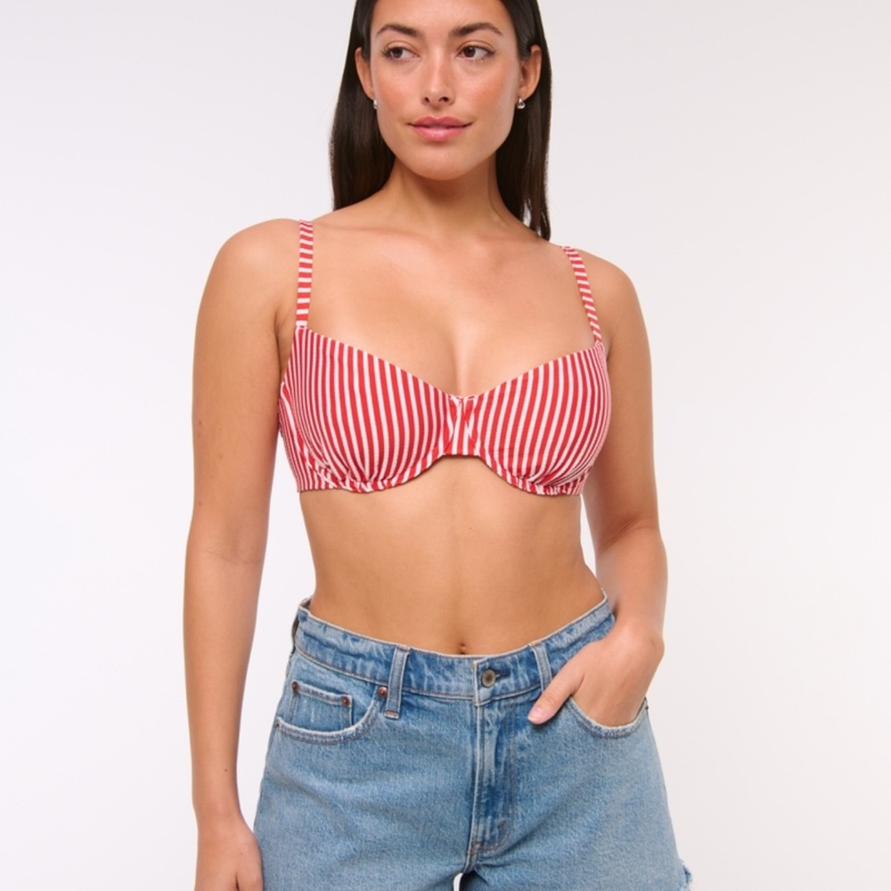 A&F Curve Love Brown Swimsuit
